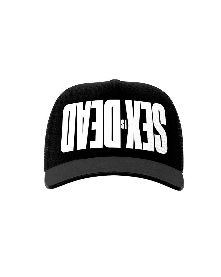 SEX IS DEAD BLACK TRUCKER HAT
