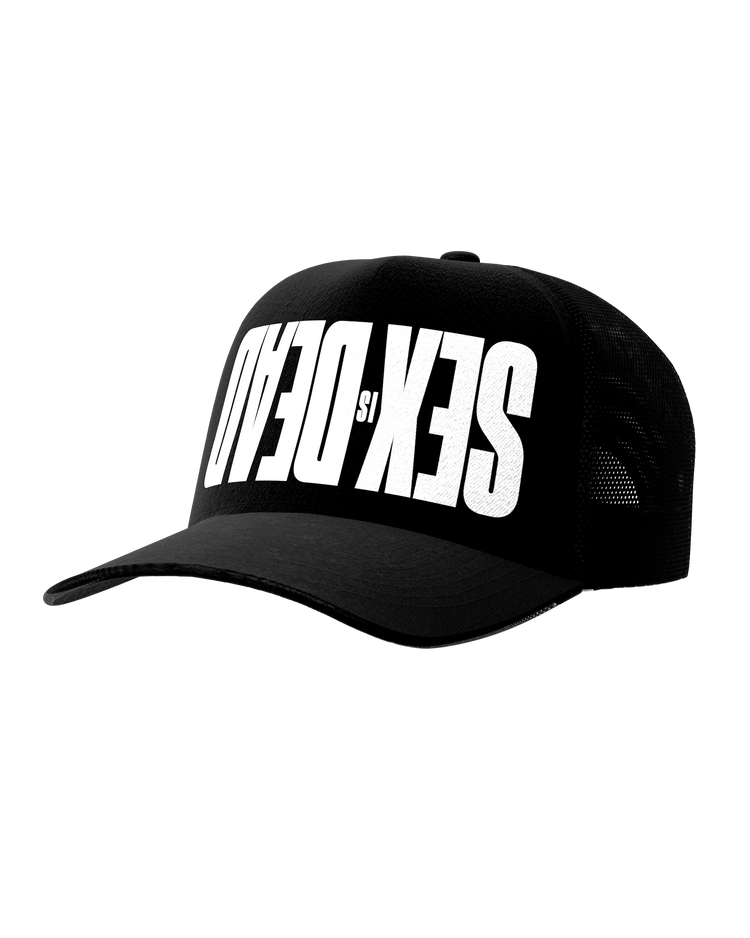 SEX IS DEAD BLACK TRUCKER HAT