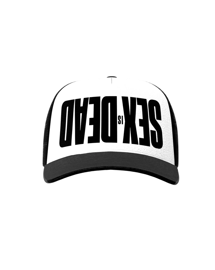 SEX IS DEAD WHITE TRUCKER HAT
