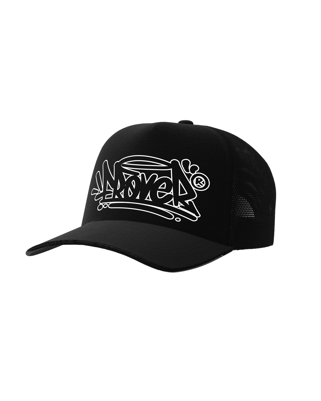 Trucker Hat Tag Outline Negro