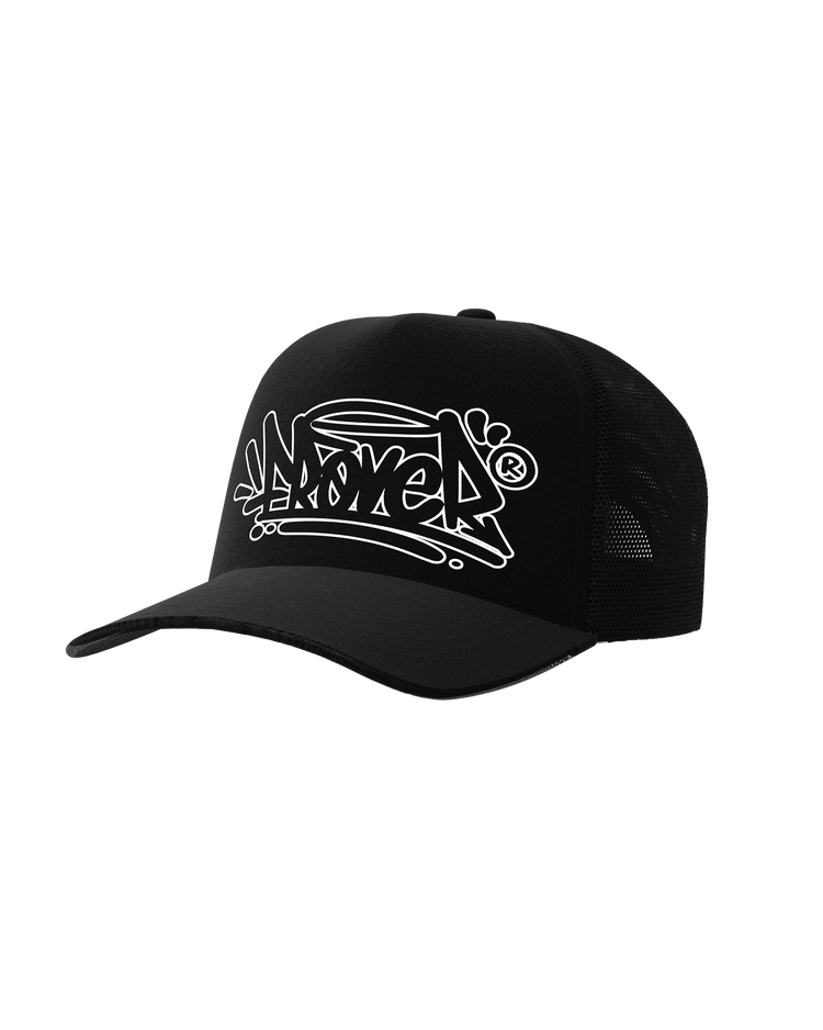 Trucker Hat Tag Outline Negro