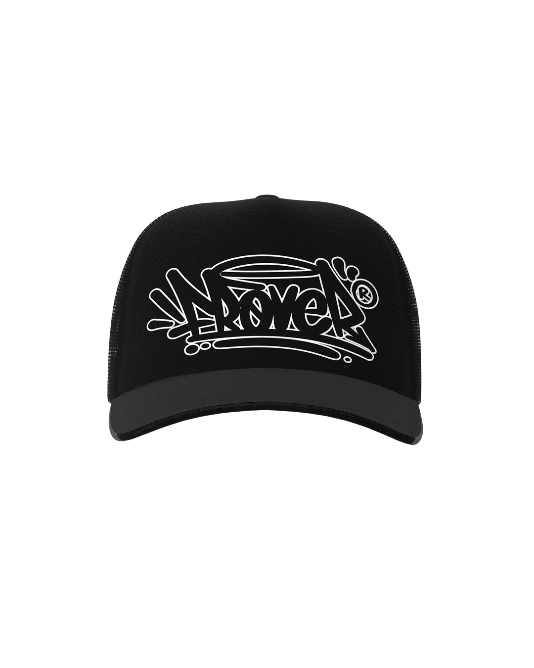 Trucker Hat Tag Outline Negro
