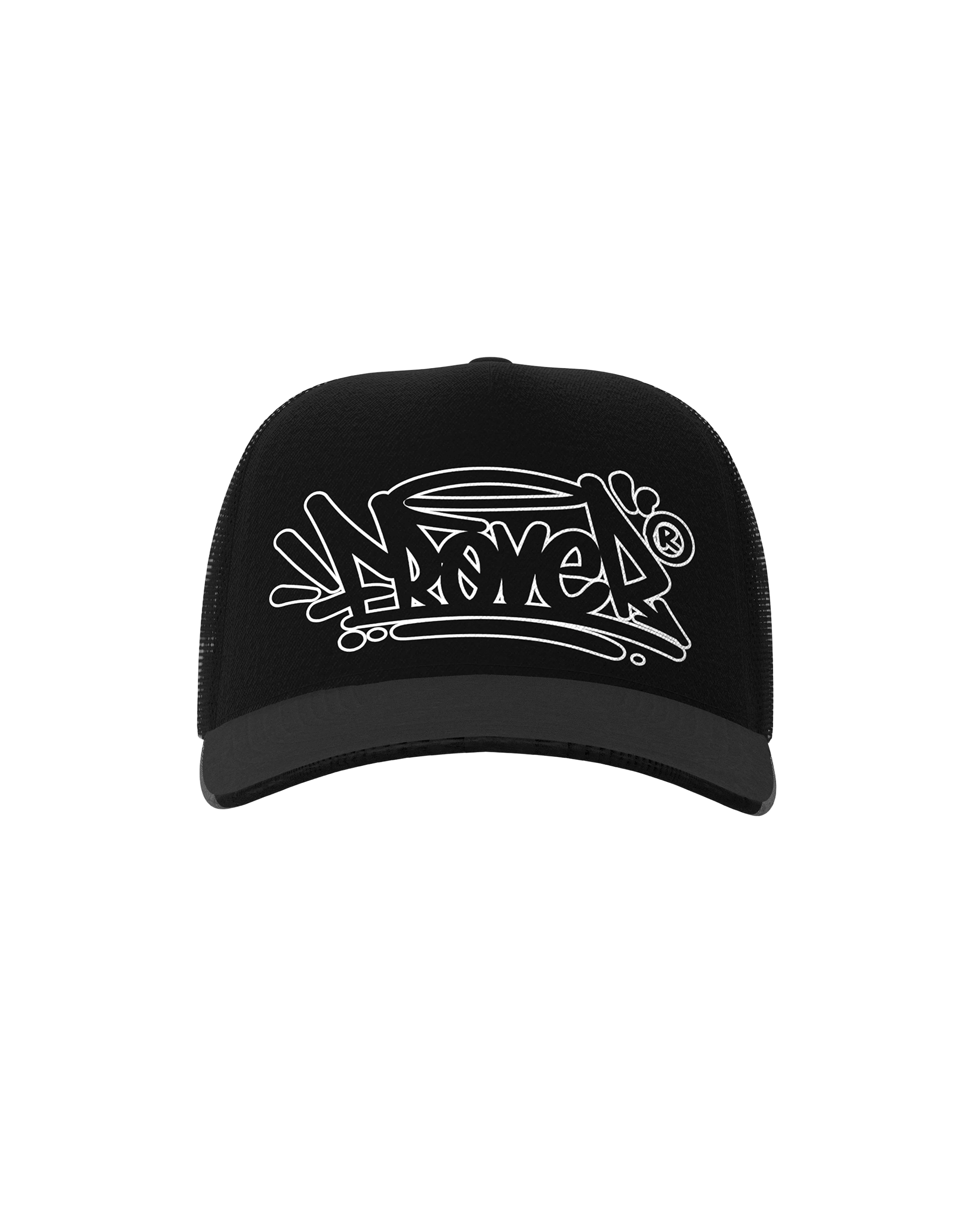 Trucker Hat Tag Outline Negro